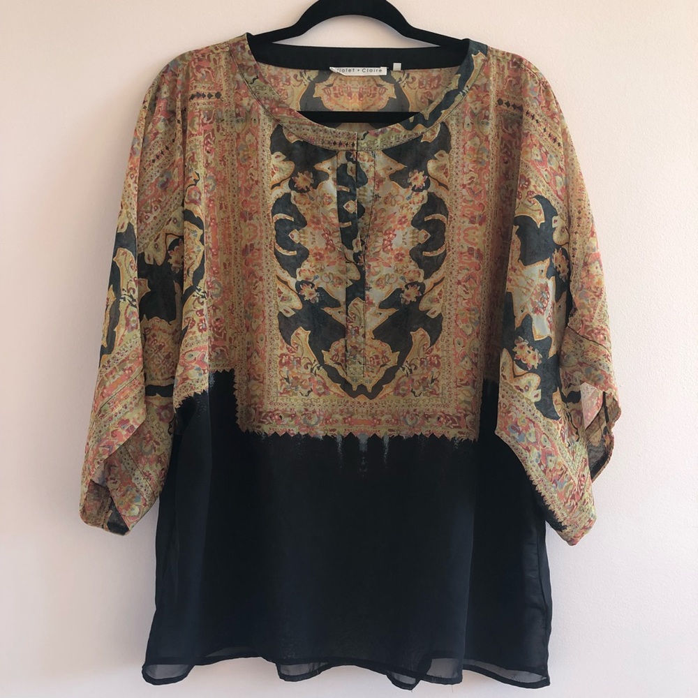 Sheer, flowy, and magical paisley kaftan tunic